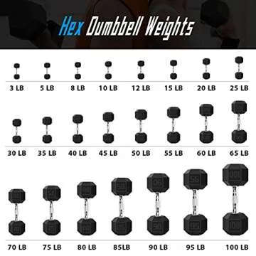 Balelinko Hex Dumbbells Free Weights Set with Metal Handles Rubber Encased Solid Cast Iron Hex Dumbbell in Pair, 20 LBS