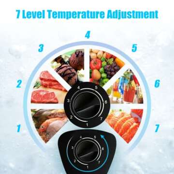 Chest Freezer WANAI 3.5 Cubic Small Deep Freezer, Compact Deep Freezer with Top Open Door and Remova...