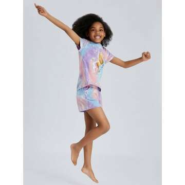 Unicorn Panda Pajamas Set for Big Girls Size 6-16