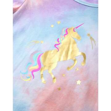 Unicorn Panda Pajamas Set for Big Girls Size 6-16