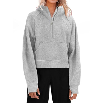 Stylish Cropped Fleece Lined Hoodie for Women