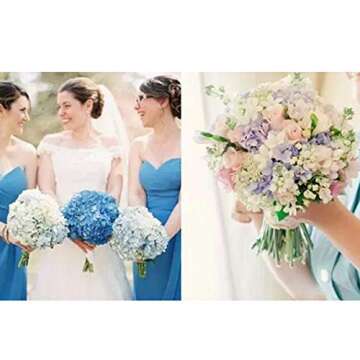 Louiesya Silk Hydrangea Flowers for Home Decor