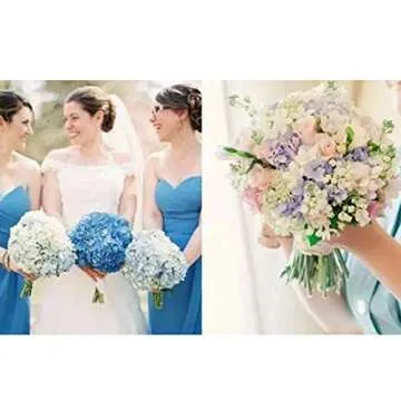 Louiesya Silk Hydrangea Flowers for Home Decor