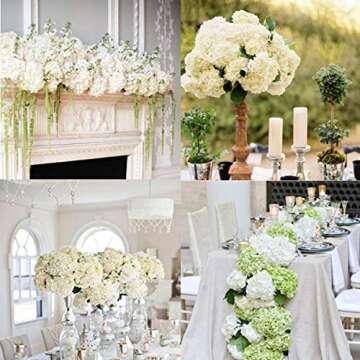 Louiesya Silk Hydrangea Flowers for Home Decor