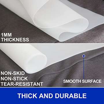 Kazualv Extra Large Silicone Mats for Kitchen Counter, Thick Kitchen Counter Mat Heat Resistant Mat ...