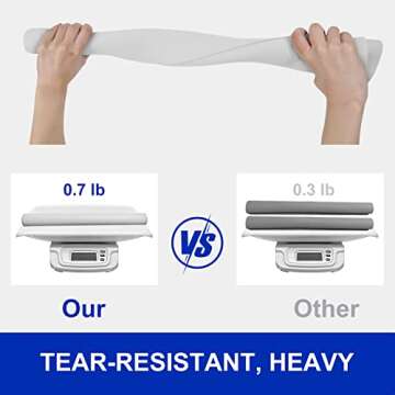 Kazualv Extra Large Silicone Mats for Kitchen Counter, Thick Kitchen Counter Mat Heat Resistant Mat for Countertop Protector Mat, Nonslip XL Silicone Mats for Crafts 23.6”x15.7” Desk Mat Translucent