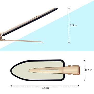 Gootty Elegant No Crease Hair Clips for Hair Styling and Makeup 4 PCS Luxurious No Bend Hair Clips for Women Girls