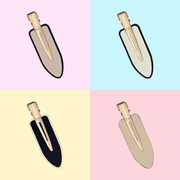 Gootty Elegant No Crease Hair Clips for Hair Styling and Makeup 4 PCS Luxurious No Bend Hair Clips for Women Girls