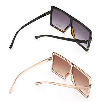 GRFISIA Square Oversized Sunglasses for Everyone