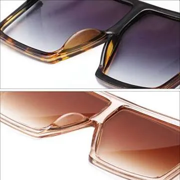 GRFISIA Square Oversized Sunglasses for Everyone