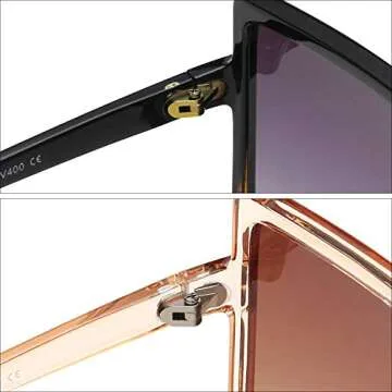 GRFISIA Square Oversized Sunglasses for Everyone