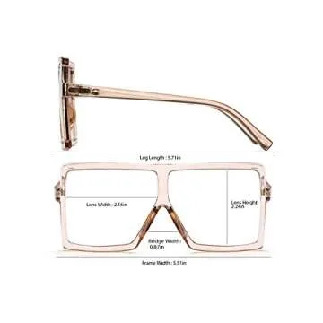 GRFISIA Square Oversized Sunglasses for Everyone