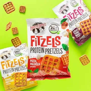 Lenny & Larry's FITZELS Variety Pack, 3 Flavors, 12 Count- Savory Pretzel Snacks Incredibly Tasty, High Protein Salty, Vegan, Kosher 20 g's of Plant Based Protein, 3 oz Each