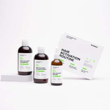 Scandinavian Biolabs Hair Activation Routine for Women - Clinically Tested with Results in 45 Days - Hair Serum for Hair Growth Based on Powerful Ingredients to Reduce Hair Loss, Thicken Thinning Hair