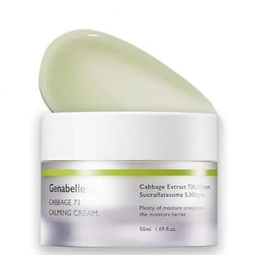 Genabelle Cabbage 73 Calming Cream - Lightweight Watery-Type Moisturizer with CICA, Sucralfate, Hyal...