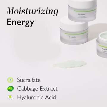 Genabelle Cabbage 73 Calming Cream - Lightweight Watery-Type Moisturizer with CICA, Sucralfate, Hyaluronic Acid, Helps Instantly Calm, & Hydrate the Skin 1.69 fl. oz.