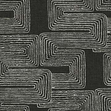 RoomMates RMK12216PL Nikki Chu Black and White Zulu Signature Peel and Stick Wallpaper, Roll, Black/White