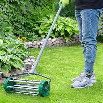 Colwelt Spike Lawn Aerator for Easy Lawn Care
