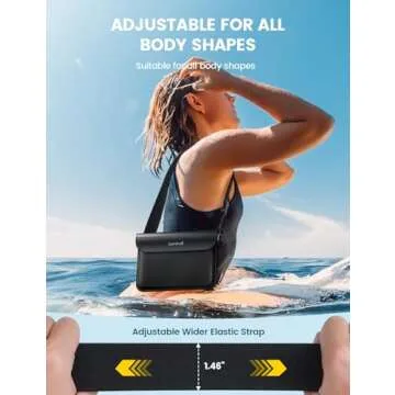 Lamicall [2Pack] Waterproof Fanny Packs, Dry Bag Pouch - [Elastic Waist Strap] Phone Waterproof Waist Pouch Dry Bag, Beach, Kayaking, Swimming, Boat Essentials, 8.7” for iPhone 16 15 14 13 Pro Max