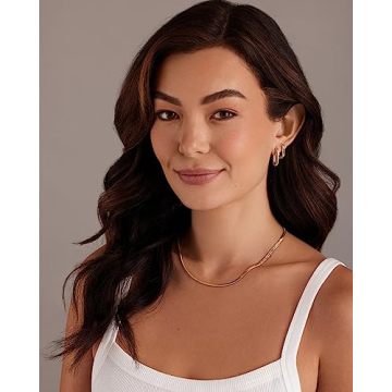 PAVOI Gold Plated 3 Pairs Chunky Hoop Earrings Set