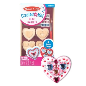 Melissa & Doug Wooden Heart Magnets Craft Kit for Kids
