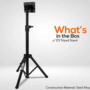 Pyle Premium LCD Flat Panel TV Tripod Stand, Portable & Foldable TV Mount for LCD/LED Flat Screen TV...