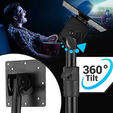 Pyle Premium LCD Flat Panel TV Tripod Stand, Portable & Foldable TV Mount for LCD/LED Flat Screen TVs up to 32", Adjustable Height, 88.8 lbs Capacity, VESA 100x200/200x200 - (PTVSTNDPT3215)