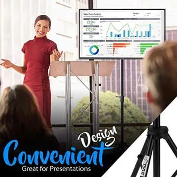 Pyle Premium LCD Flat Panel TV Tripod Stand, Portable & Foldable TV Mount for LCD/LED Flat Screen TVs up to 32", Adjustable Height, 88.8 lbs Capacity, VESA 100x200/200x200 - (PTVSTNDPT3215)