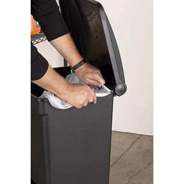 Safco Hands-Free Step On Trash Can - 23 Gallon Capacity