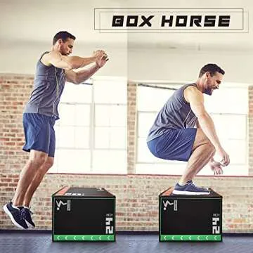 Holleyweb 3 in 1 Foam Plyometric Jump Box 16"x20"x24" Jump Training & Conditioning-Plyo Jump Box for Jump Training Fitness Workout Exercise