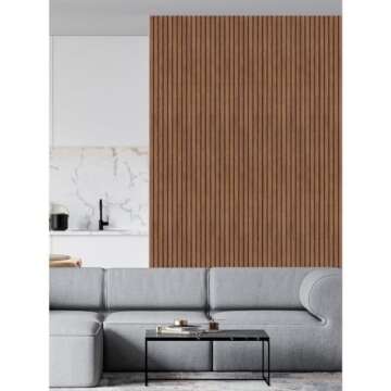 Luxdecor Acoustic Wood Slat Wall Panels - Elegant & Functional Design 2pack