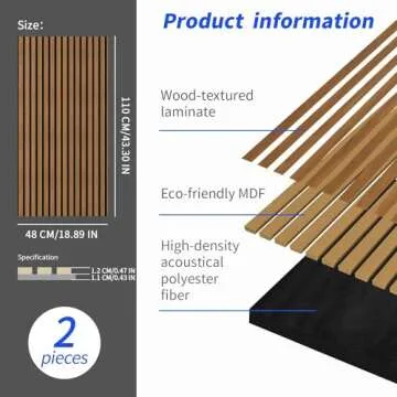 Luxdecor Acoustic Wood Slat Panels - Elegant Noise Control