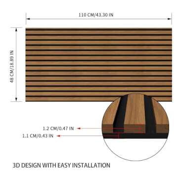 Luxdecor Acoustic Wood Slat Panels - Elegant Noise Control