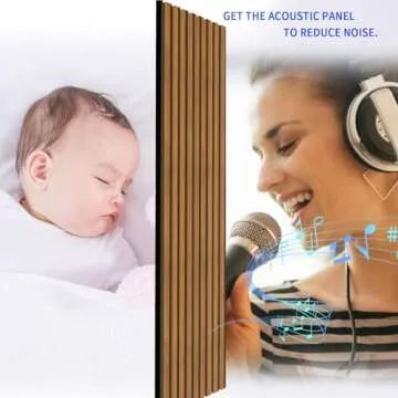 Luxdecor Acoustic Wood Slat Panels - Elegant Noise Control