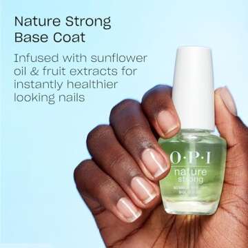OPI Nature Strong Natural Origin Nail Polish | Sheer Light Pink Nude Neutral Crème Eco-Friendly Nail Polish | Plant Based, Vegan, Cruelty Free