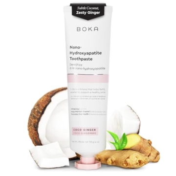Boka Fluoride Free Toothpaste Nano Hydroxyapatite, Helps Remineralize, Appropriate for Sensitive Tee...