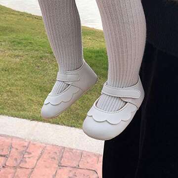 SOFMUO Baby Girls Stylish Non-Slip Mary Jane Flats Shoes