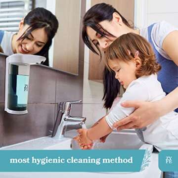 RE-Chargeable Automatic Soap Dispenser - 22oz Dish Soap Dispenser for Kitchen Sink - 650ml Hand Soap Dispenser Bathroom Touchless Infrared Sensor Battery Hand Soap Dispenser