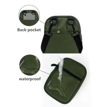 BAPHITY Crossbody Bag Sling Purses for Women Trendy, Convertible Multi Position Fanny Back Pack Sling Bag for Women Cross Body - 1.75L(Army Green)