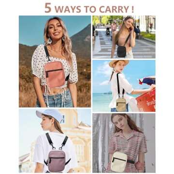 BAPHITY Crossbody Bag Sling Purses for Women Trendy, Convertible Multi Position Fanny Back Pack Sling Bag for Women Cross Body - 1.75L(Army Green)