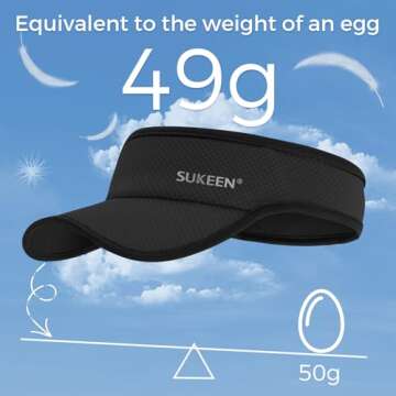 Sukeen Lightweight Sport Visor for Men and Women