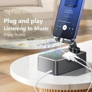 Seulliya USB C to 3.5mm Headphone and Charger Adapter 2-in-1