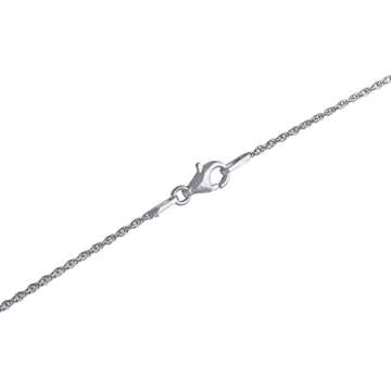 Sterling Silver Virgin Mary Flower Pendant Necklace