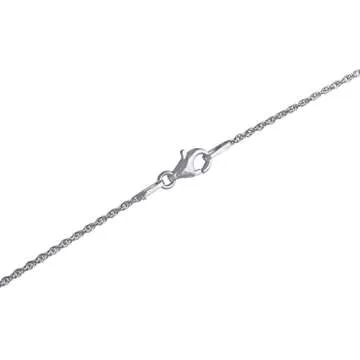 Sterling Silver Virgin Mary Flower Pendant Necklace