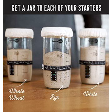 KneadAce Sourdough Starter Kit with Glass Jar and Accessories