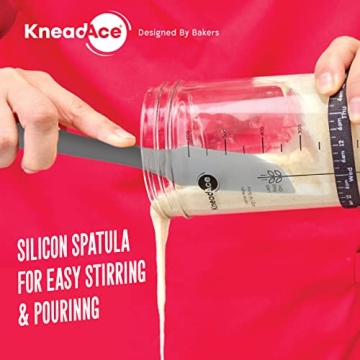 KneadAce Sourdough Starter Kit with Glass Jar and Accessories