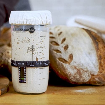 KneadAce Sourdough Starter Kit with Glass Jar and Accessories