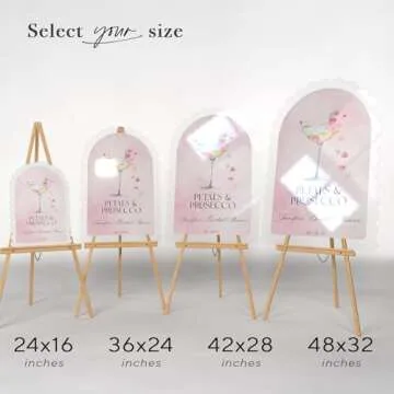 Personalized Bridal Shower Sign - Petals & Prosecco Welcome