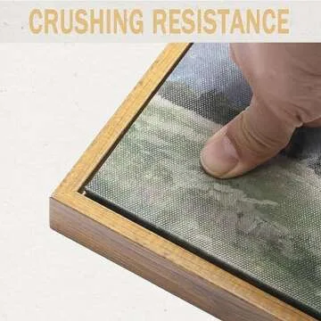 WITCOLOR 2 Pack Framed Canvas Wall Art, 8×10in Vintage Wall Art Decor for Living Room Nature Landscape Countryside Wood Wall Art Prints Scenery Oil Painting for Bedroom Office Home Decoration