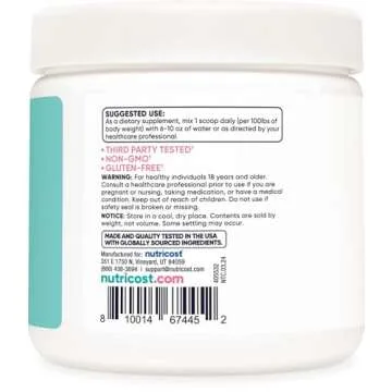 Nutricost Creatine Monohydrate Powder for Women, Micronized, Unflavored, 50 Servings - Vegetarian, Non-GMO, Gluten Free